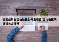 哪家公司有区块链钱包开发项目[国内做区块链钱包合法吗]