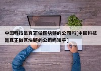 中园科技是真正做区块链的公司吗[中园科技是真正做区块链的公司吗知乎]